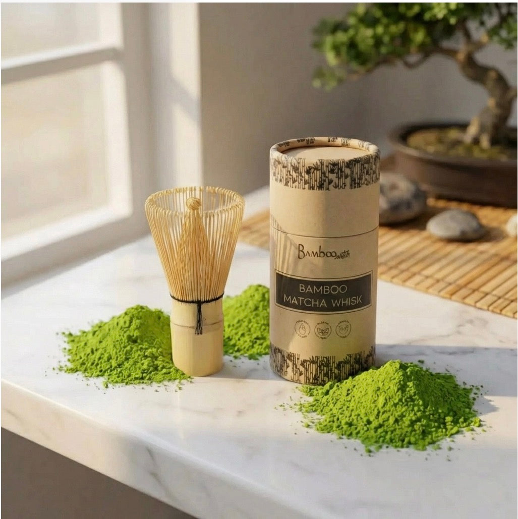 Bamboo Matcha Tea Whisk in Paper Tube | Matcha Bestseller