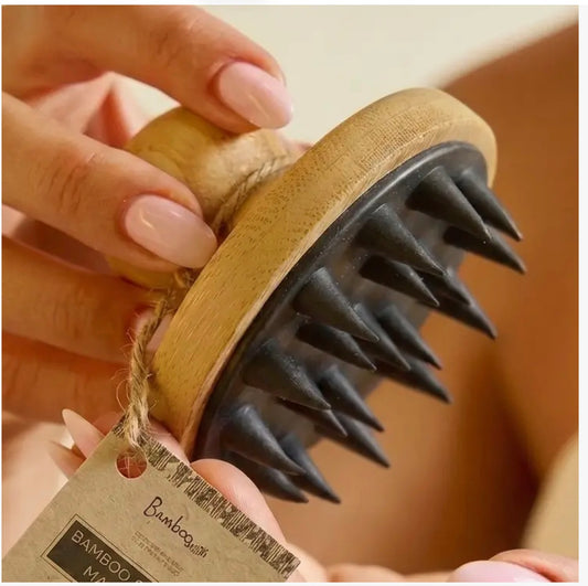 Bamboo and Silicone Scalp & Body Massager | Earth Day Best