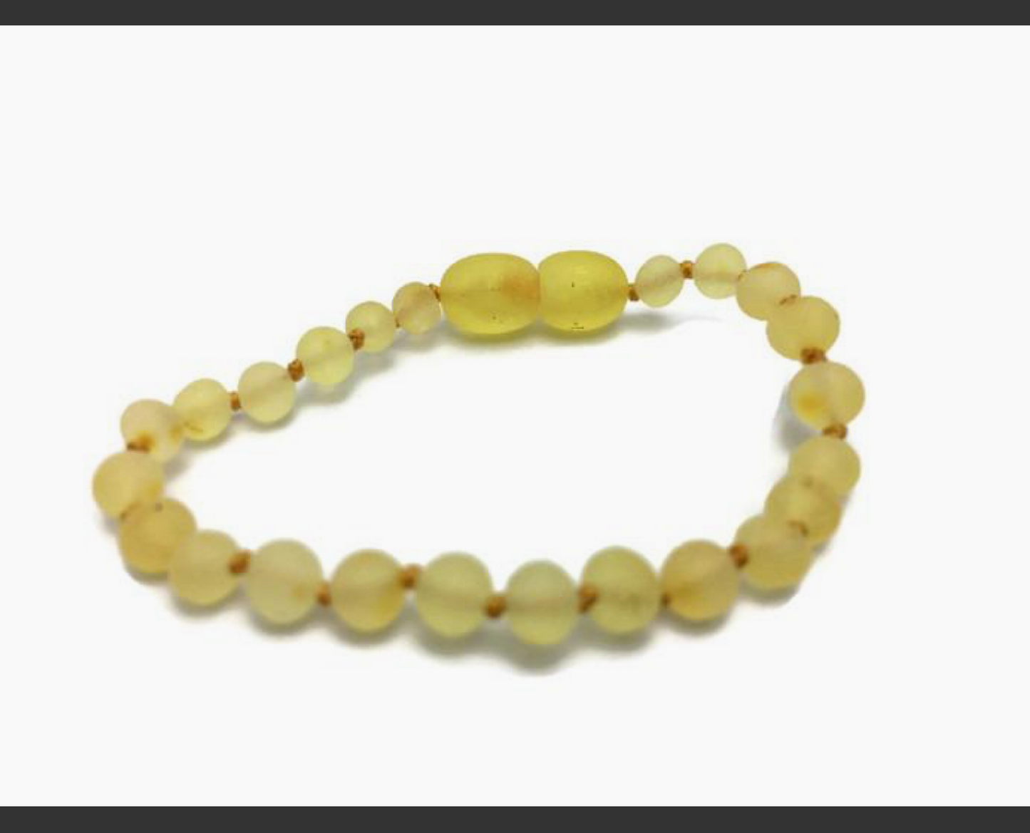 Raw Unpolished Lemon Baltic Amber Bracelet For Baby, Infant, Toddler, Big Kid