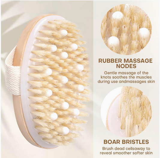 Dry brush massage nodes